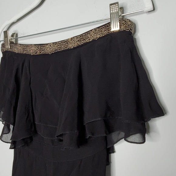 CHAN LUU Gabrielle Black Off The Shoulder Asymmetrical Dress Sz X-Small XS - Picture 3 of 8